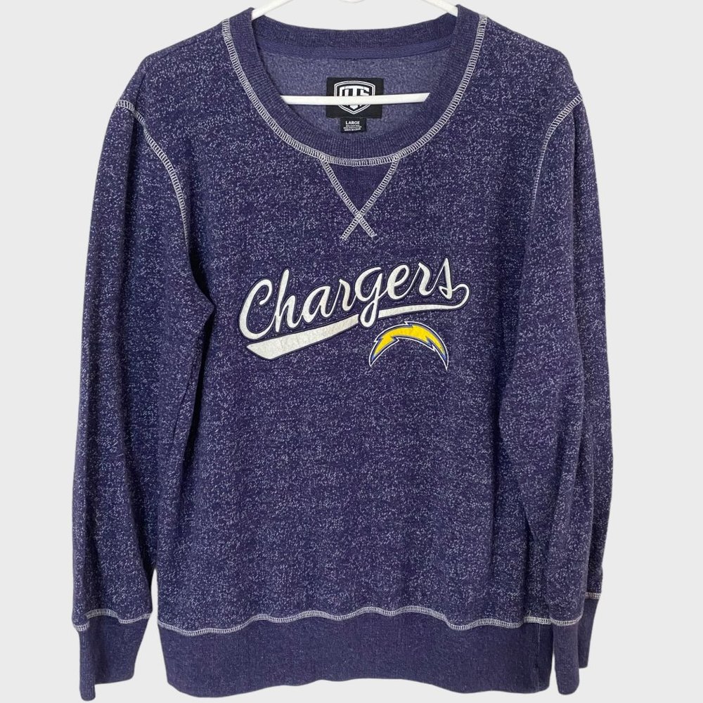 OTS NFL Los Angeles Chargers Pullover Womens Large Purple Football Sweatshirt